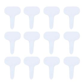 100 Pcs Plant Labels Plastic T-Type Plant Tags Nursery Garden Pot Plant Markers, White