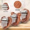 3 Pack Thumb Piano 8 Key Finger Thumb Piano Small Heart Oval Bear Kalimba Hand Musical Instruments Gifts for Kids Adults Beginners Christmas Birthday