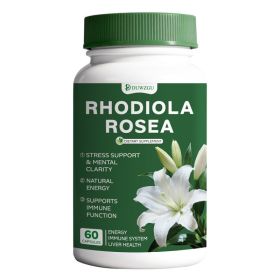 Rhodiola Rosea Capsules, Natural Stress Support & Mental Clarity Supplement, Supports Energy & Immune Function, 60 Capsules (Option: Picture color-1PCS)