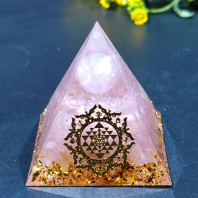 Crystal Ball Crushed Stone Pyramid Home Crafts (size: 6cm)